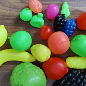 Plastic Fruit & Vegetables Toys