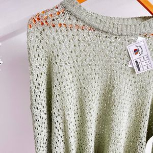 Pista Green Crochet Top