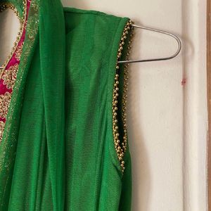 Parrot Green Anarkali Dress