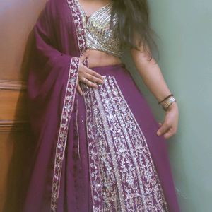 Purple Colur Legha Choli