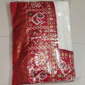 Premium Patola With Lucknowi Chikankari Saree