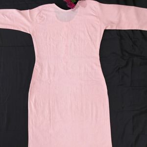 Pure Cotton Pink Kurti For Summers