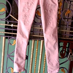 Baby Pink Jeans For Girls