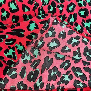 Red Leopard Print Dress Size S