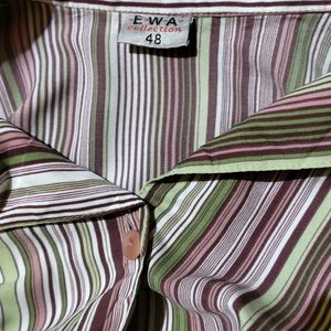 Korean Oversized Strips ButtonShirt (Women)