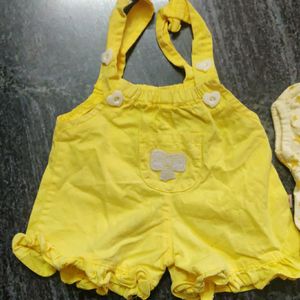 Unused Stylish Yellow Dress For Newborn