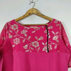 Pink Printed Kurta (Women's)