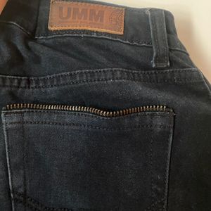 Denim Black Knee Stressed Jeans