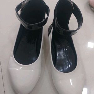 White And Black Girls Shoes