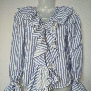 Frill Stripes Shirt