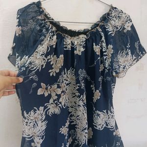 Blue Party Wear Top For Women