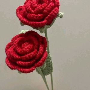 Crochet Red Roses 🌹