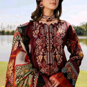 Pakistani Full Stitched Suit Set- LIBAS