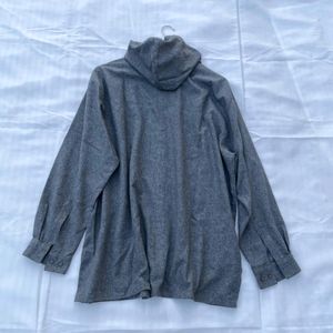 Super Baggy Korean Grey Hoodie Shirt