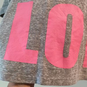 Grey Love Crop Top Size L