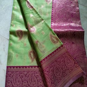 New Soft Cotton Linen Saree