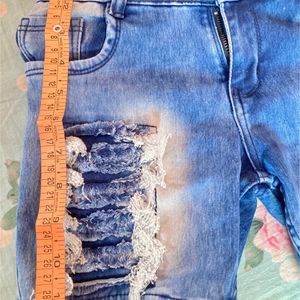 Distressed Denim Shorts