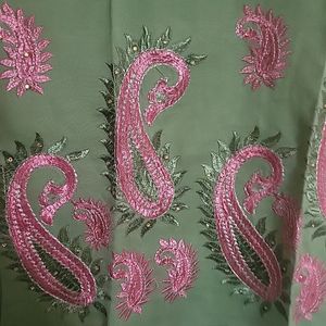 Kurti Light Green N Pink Combination