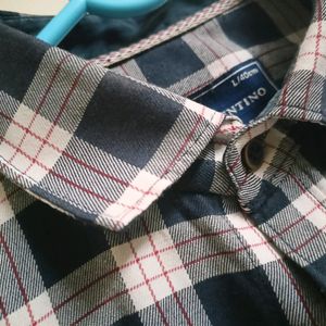 Blue check casual shirt