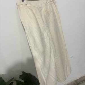 Wide Leg Linen Trouser