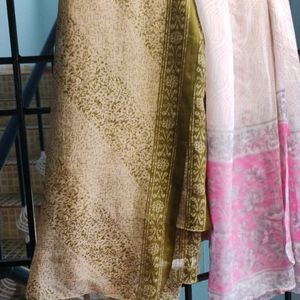 Set of 4 Georgette Dupatta(Multi Colour)