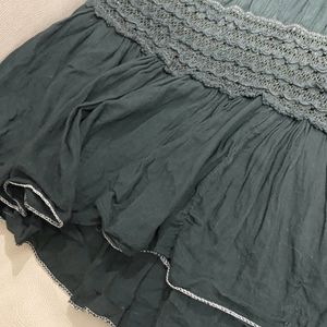 Y2K Ombre Dark Green Maxi Skirt