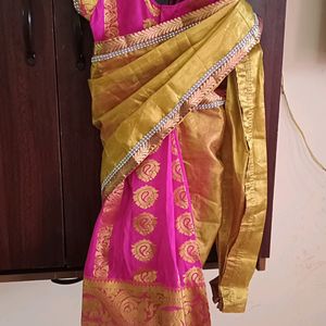 Girl Baby Stitched Saree