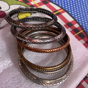 Oxidised Bangle Set For Sale