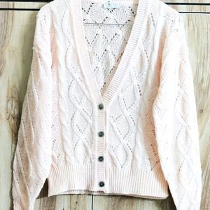 Peach Colour Designer Cardigan Size-40