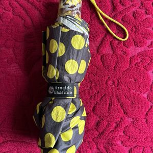 Polka Dot Yellow Umbrella