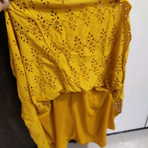 Spaghetti mustard dress