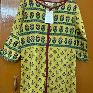 Light Yellow Kurti For Womens