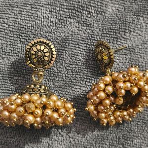 Dusty Golden Colour Jhumka