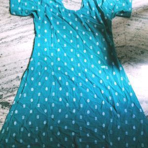 💝New Ethnic Sea Green Kurti