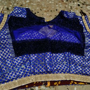 Royal Blue Net Blouse