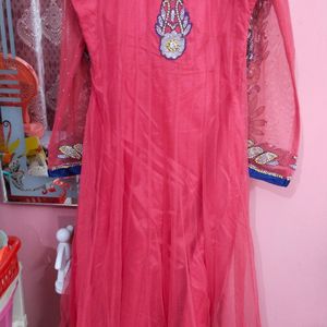 Stylish Long Anarkali With Dupatta & Paijama