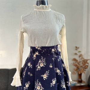 Vintage Style Midi  Skirt