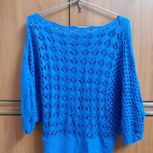 Dark Blue Woollen Top