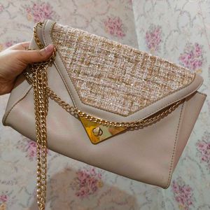 🤎Caprese Beige Solid Shoulded Bag