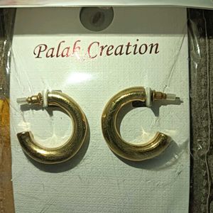 3 Pairs Golden Earrings