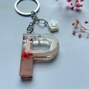 Resin Initial Key Chain