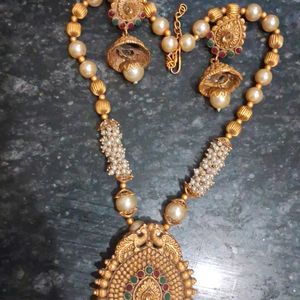 Peacock Design Maharastrian Jewellery Set