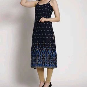 Adorn Women Self Design A-line Kurta