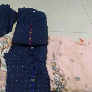 3 L Blue Kurtis New With Tag And Pink Xxl Price Oe