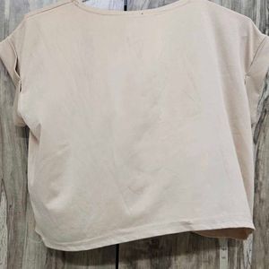 Nude Crop T Shirt