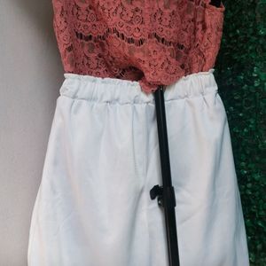 LACE TOP WITH WHITE SKORT