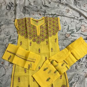 Beautiful Chikankari Suit For Girl Kid