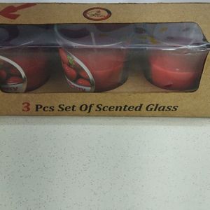 3pcs Scented Candles Glass