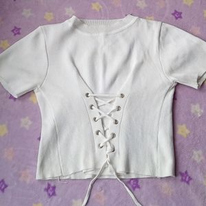 Korean inspired Lace-up Corset top