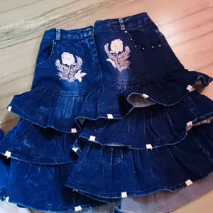 Denim Skirt Top